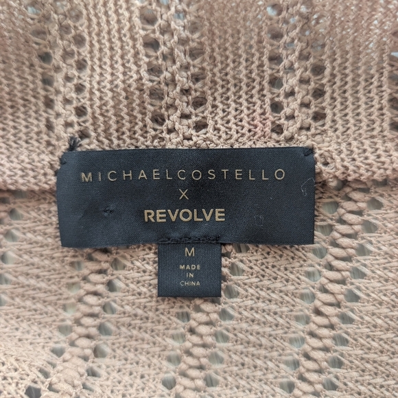 Michael Costello X Revolve Shannon Crochet Maxi Dress Nude Women's Medium - Picture 8 of 9